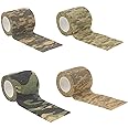EKIND Multi-Functional Self-Adhesive Camouflage Tape Wrap, Waterproof and Non-Slip for Hunting Guns, Knife Handles, Camping Gear and More - 14.7ft Total Length (4 Type Camo, Pack of 4)