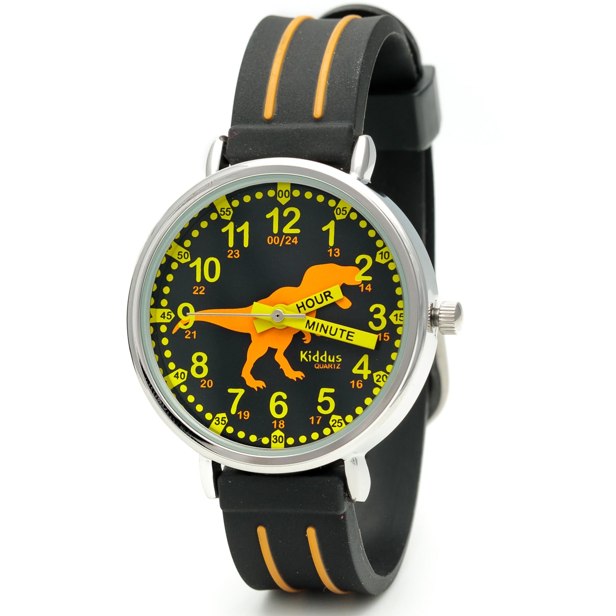 Kiddus Watches Boy and Girl Kids Ages 6-12 Analog Time Teacher with Exercises. Japanese Quartz Movement. Easy to Read and Learn Time. Girls Watches Ages 5-10
