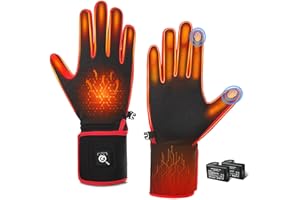 Savior Heated Glove Liners,Electric Heated Thin Gloves,Rechargeable,Suitable for Winter Driving,Typing,Running,etc.