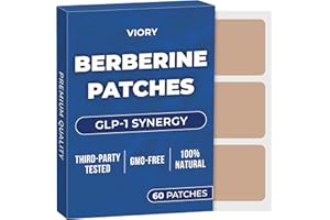 VIORY Berberine GLP-1 Patches for Women & Men | GLP1 Patch with Berberine, L-Glutamine, Garcinia Cambogia, Resveratrol | 60 Days Supply