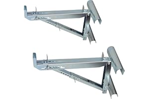 Delmoar Ladder Jacks Scaffold Bracket, Two-Rung Short Body Extension Ladder Jack for Working Stage (1 Pair)