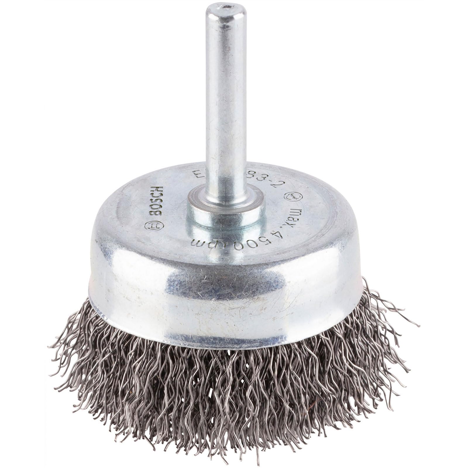 Bosch 1x PRO Steel Longlife Cup Brush, Crimped Wire for 6 mm Cylindrical Shank and Drill (Ø 50 mm, Professional Accessory Rotary Drill/Drivers)