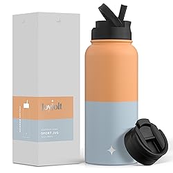 JoyJolt Triple Insulated Water Bottle with Straw