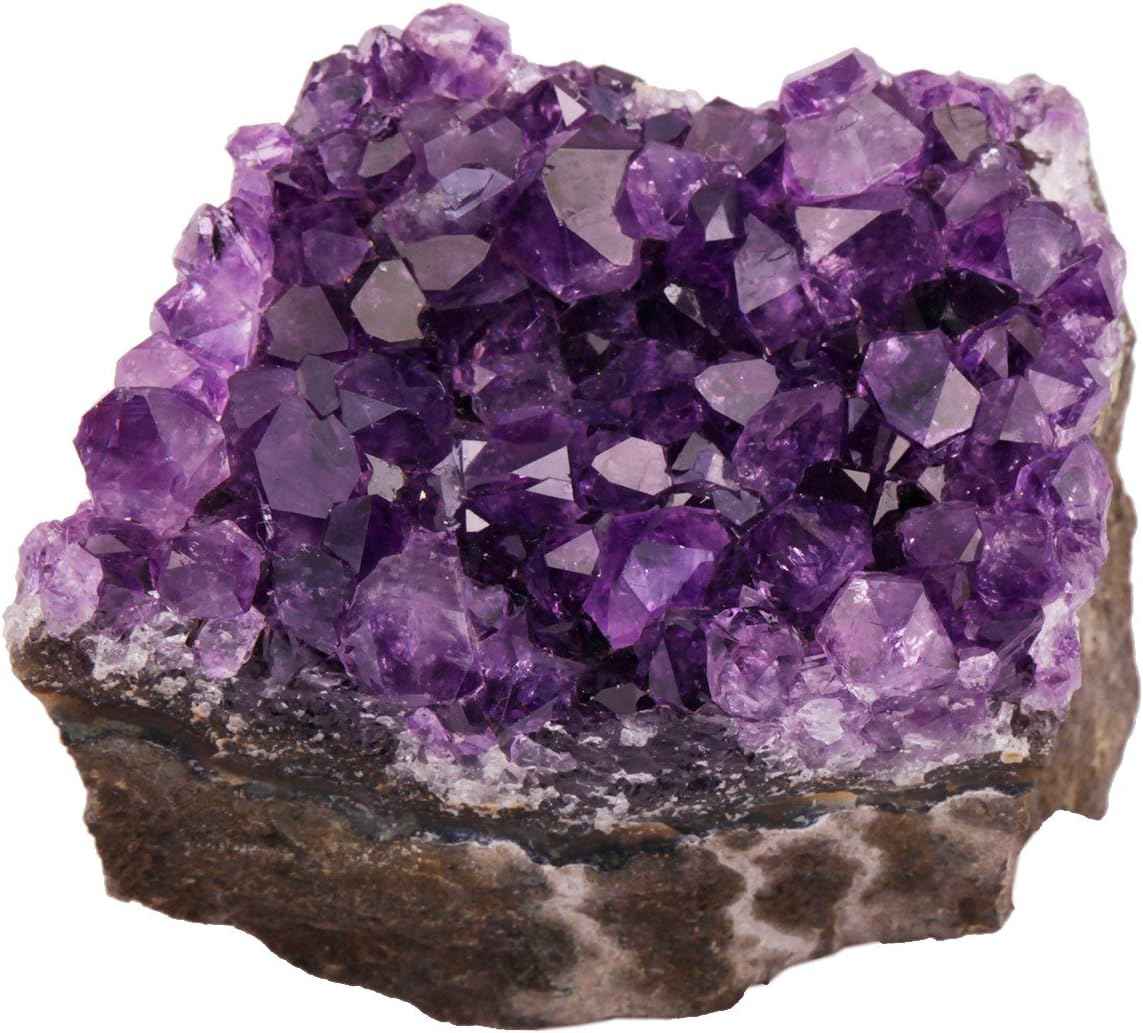 Rockcloud Natural Purple Amethyst Quartz Crystal Cluster Geode Druzy Home Decoration Gemstone Specimen: Home & Kitchen