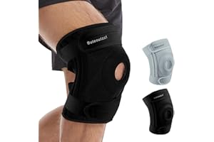 Buteoutzzl Knee Brace for Men Women with Side Stabilizers & Patella Gel Pad,Non Slip Adjustable Knee Compression Support for 