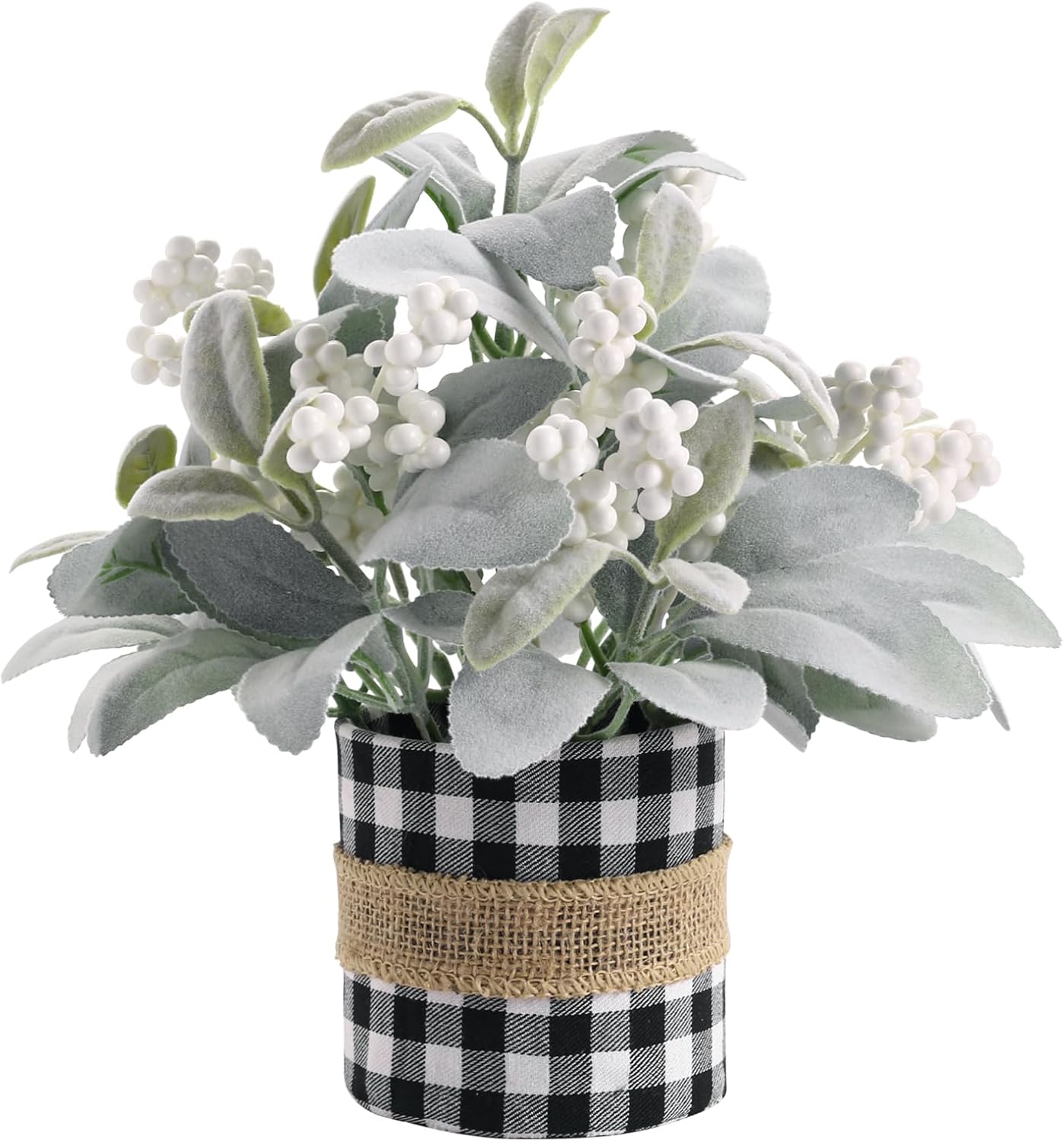 Trees - JIALEIXI Flocked Lambs Ear Tabletop Mini Small Table Top Winter Christmas Tree,10