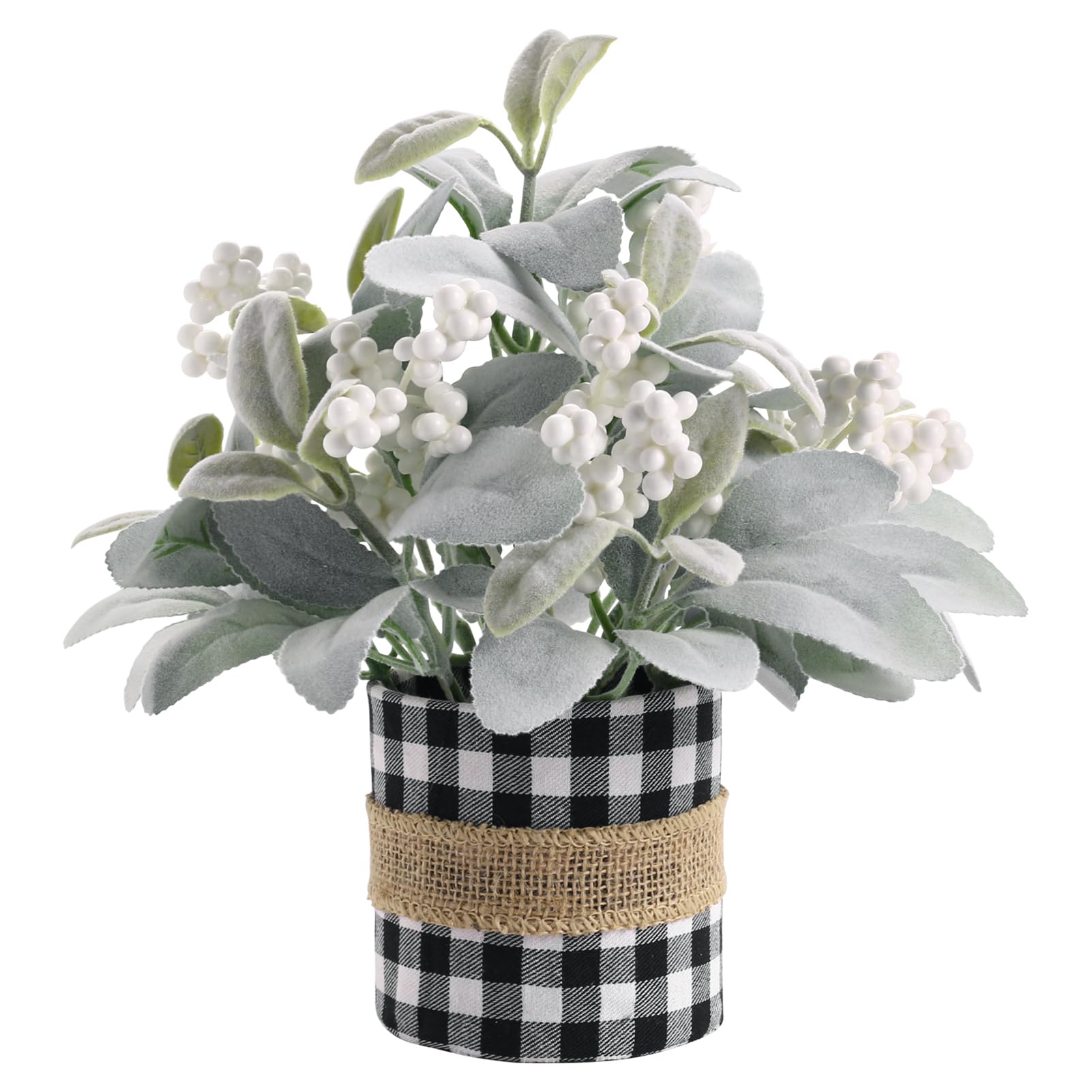 Photo 1 of JIALEIXI Flocked Lambs Ear Tabletop Mini Small Table Top Winter Christmas Tree,10" Artificial Little Potted for Christmas Decor, for Home Indoor Holiday.