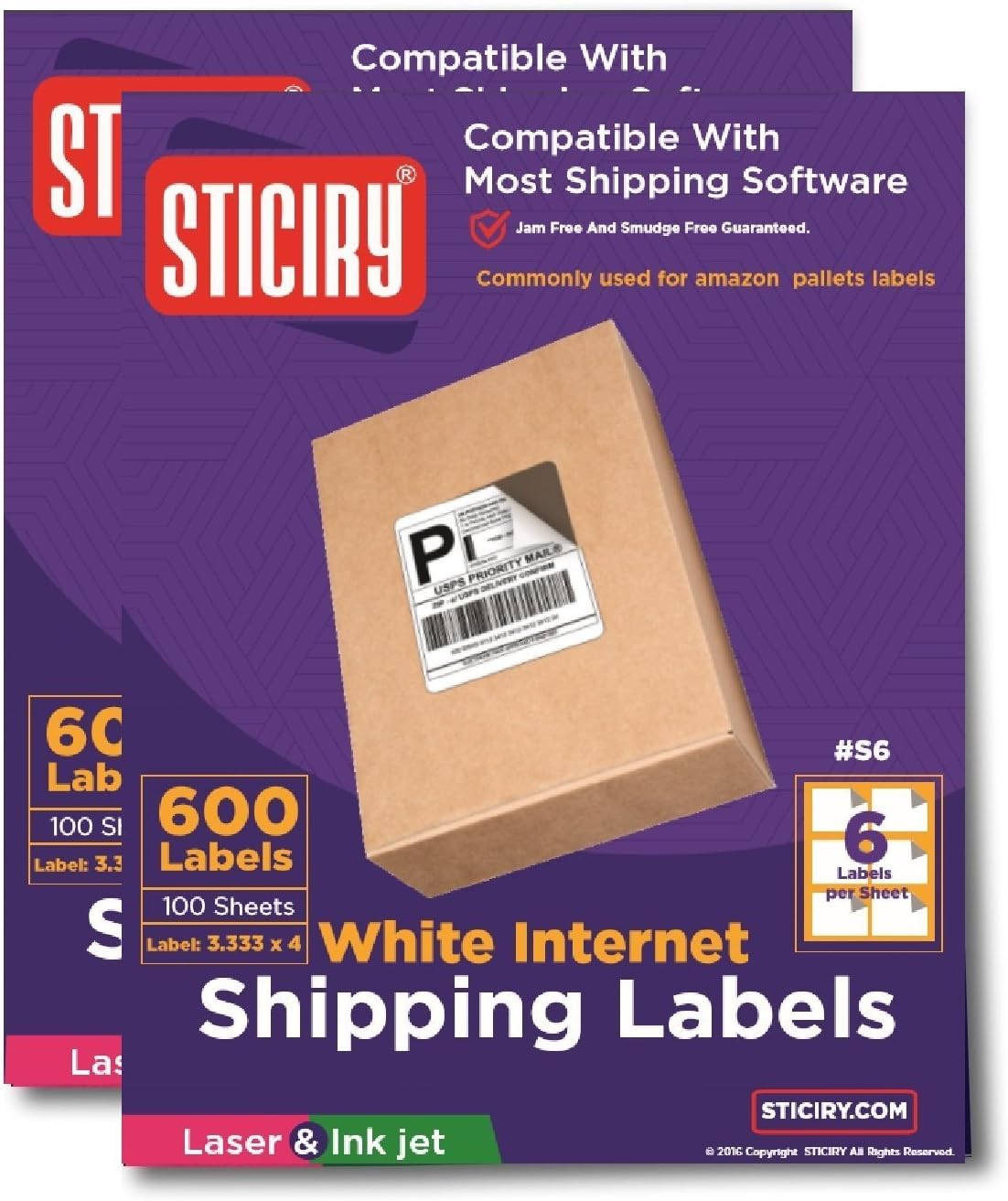 1200 Labels, 6up Size 4 x 3.33. Use with Word Templates. Labels are Compatible with all Ink Jet and Laser Printers (1,200 Labels)