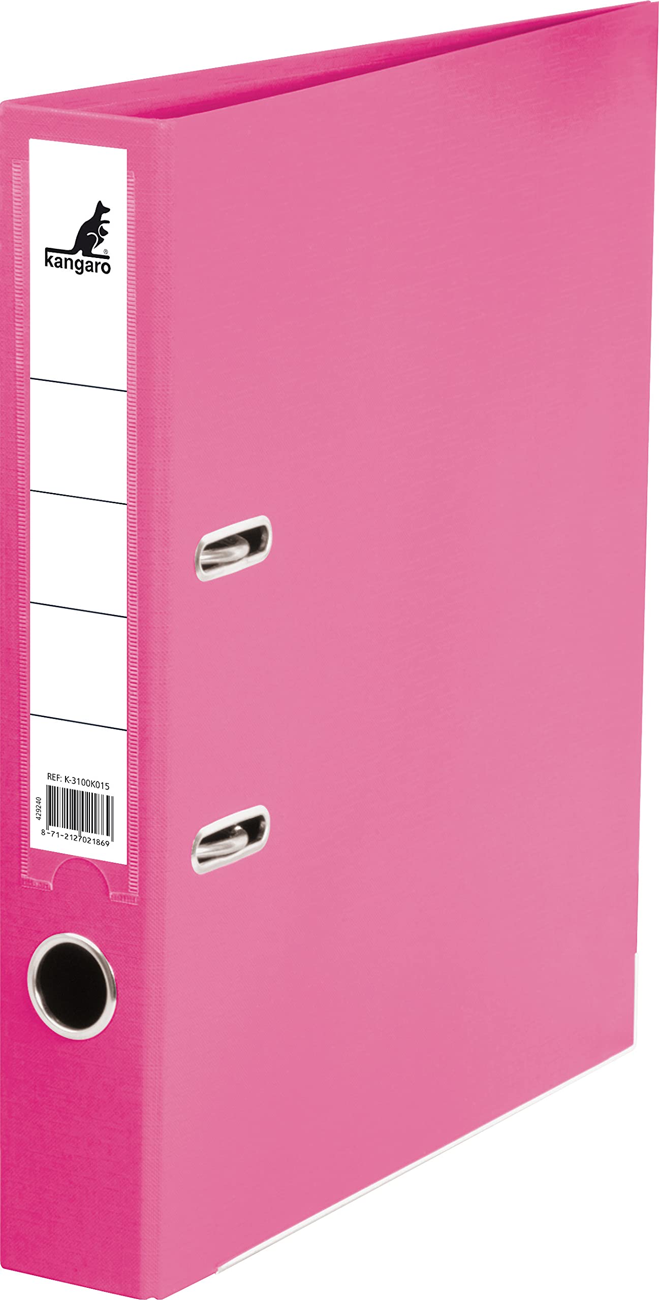 Kangaro Pink Plastic Folder A4 2R 50 mm PP/PP
