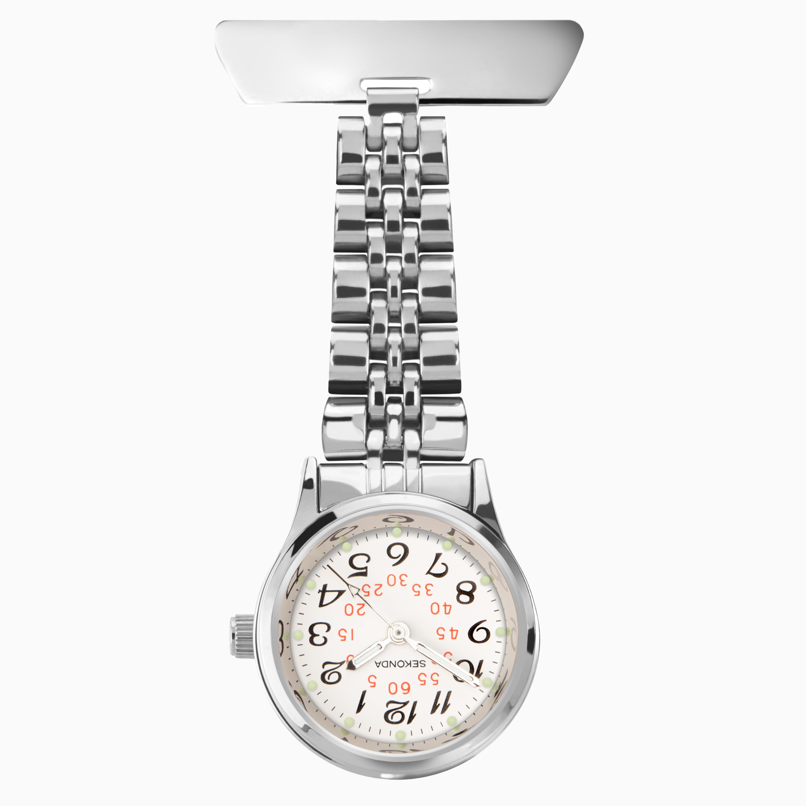 Sekonda Women's Quartz Watch with White Dial Analogue Display and Silver Stainless Steel Bracelet 4587.3