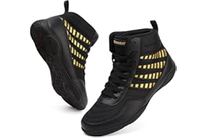 BKWHDAY Wrestling Shoes Men Youth Boxing Cross-Training Squats Bodybuilding Lightweight Breathable Non Slip