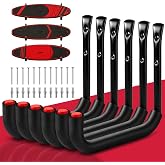 SEDY 6 Pack Heavy Duty Garage Hooks, Ladder Hooks for Garage Wall, Each Holds Up to 66 LB, 9.8 Inch EVA-Padded Steel Utility Hangers for Bikes, Folding Chairs, Garden Hoses and Tools