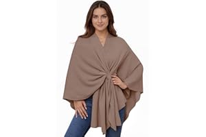 Baonmy Women's Elegant Shawl Wraps Open Front Cardigan Poncho Cape Coat Asymmetrical Cloak for Evening Dresses Fall Outfits