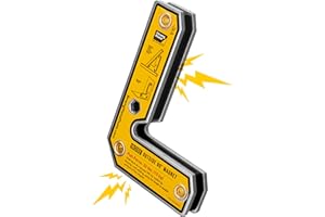Strong Hand Tools MLD600 90° Fixed Angle Magnetic Square, Inside/Outside Magnets, Welding Square, 40 lbs Pull Force, 6" Length