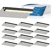 HIBOITEC 12 Pack Hardscape Lighting Low Voltage 7 Inch LED Retaining Wall Lights IP67 Waterproof for Outdoor Patio Pathway St