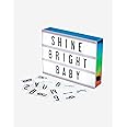 My Cinema Lightbox - The Mini Rainbow Color Changing light up letter board Sign with 100 Letters and Symbols, 3 Modes - Pure White, RGB Color Change and Freeze - Powered by Battery or USB - 8"x6"