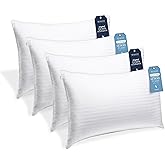 Beckham Hotel Collection 4-Pillow Set – 2 Down Alt & 2 Memory Foam Queen Pillows