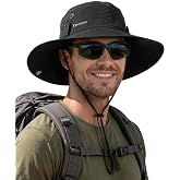 FURTALK Sun Hats for Men Fishing Hat UPF Protection Wide Brim Bucket Hat | Breathable, Quick-Dry, Water Rapellent, Soft Sweatband, Foldable, Outdoor, Hiking, Beach, Safari, Travel, Summer Hats