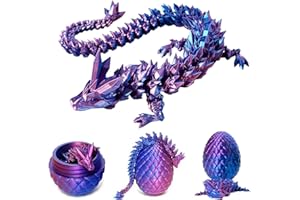 MRKYY 3D Printed Dragon Egg, 3D Dragon Eggs with Dragon Inside, Mystery Dragon Fidget Toys,Articulated Dragon,Home Desk Decor Easter Surprise Dinosaur Eggs