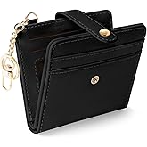 Jogjam Black Rfid Ladies Wallet, Small Slim Thin Compact Credit Card Women Wallet, PU Leather Bifold Cash Zipper Coin Pocket ID Window for Female