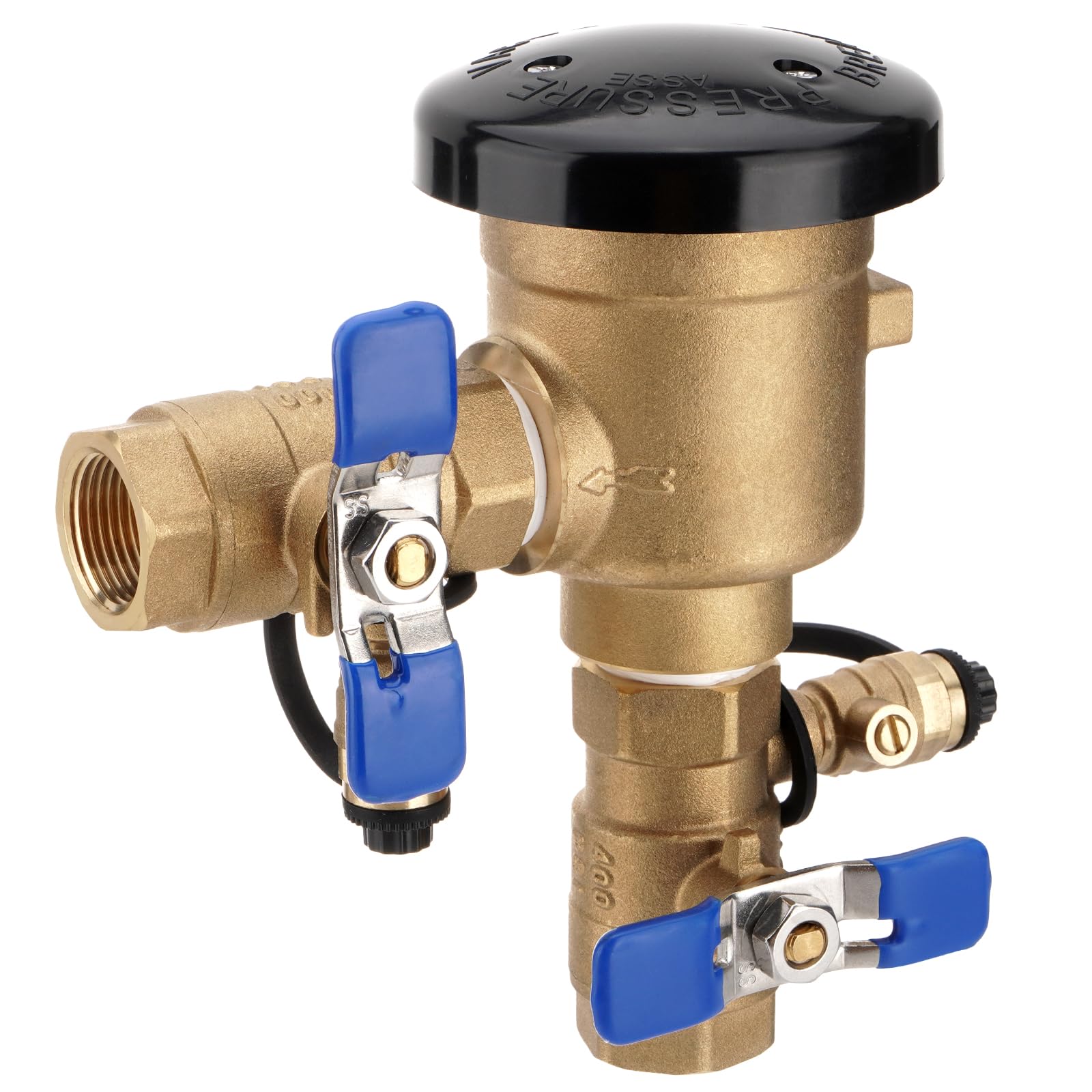 Photo 1 of SPARKWHIZ 3/4" 720A Pressure Vacuum Breaker Assembly, Brass Backflow Preventer Valve, for Lawn Irrigation, Garden Watering, Commercial Water Supply Systems, and Industrial Water Systems, Max 400 PSI