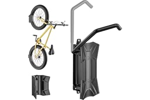 monTEK Bike Wall Mount for 4.5" Tire Width, Swivel Bike Wall Hanger Holds Up to 77lbs, Space-Saving Bike Rack Garage, Heavy Duty Bike Storage for Bedroom Home Office, 1 Pack