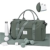 Gym Bagsfor Women Men with Shoes Compartment Sports Duffle Bag Personal item travel Duffel Bags Tote Bags Small Carry on Weekender Overnight Bags Workout Dance Bag Hospital Holdalls Dark Green