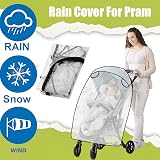 SHUXIA Universal Rain Cover for Pram Pushchair Clear PVC Weather Shield view 7