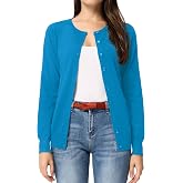 GRACE KARIN Women Cardigan Sweaters Lightweight Button Up Knit Fall Sweater | Long Sleeve Crew Neck Fall Outfits 2026, Classic Business Casual Fashion Clothes, for Daily Office Dressy, WInter Layer