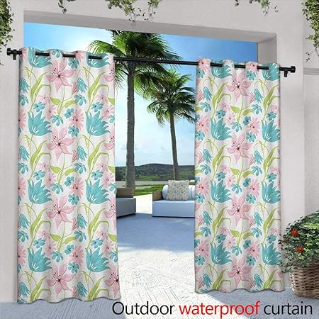 Amazon Com Floral Curtains For Bedroom Botanical Artistic Soft