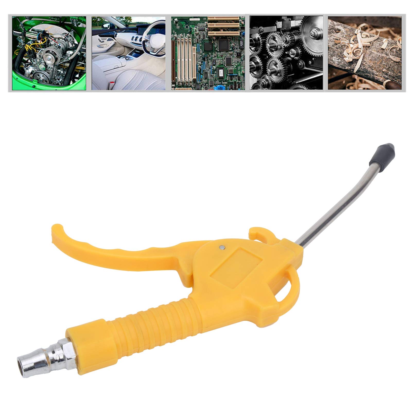 YWBL-WH Pneumatic Dust Blower Gun Air Blow Tool with Rubber Guard Nozzle for Air Compressor Accessories Workshop Cleaning