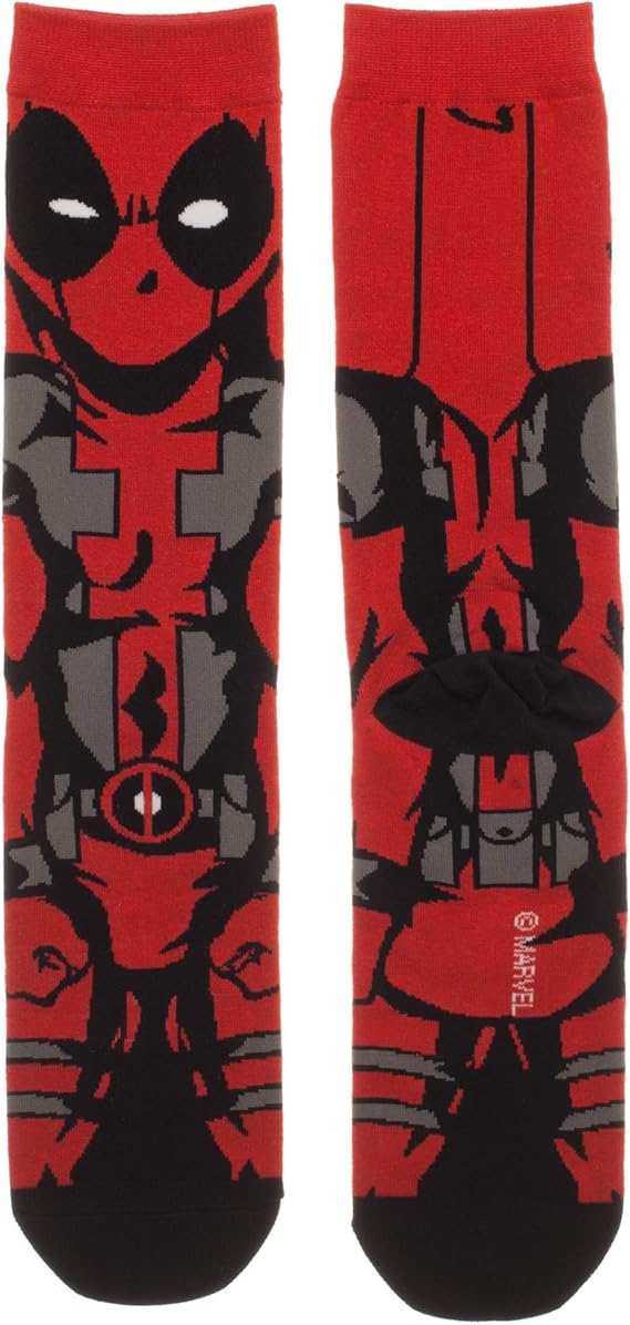 Marvel Comics Deadpool 360 Character Mens Crew Socks at Amazon Men’s