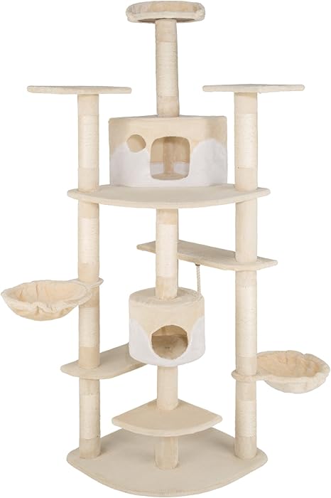 Tectake Arbre A Chat Griffoir Fippi 1 Cm Diverses Couleurs Au Choix Beige Blanc No Amazon Fr Animalerie