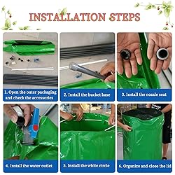 Folding Rain Barrel With Faucet And Stand