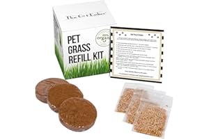 The Cat Ladies Cat Grass Refill Kit 100% Organic 3 Pack