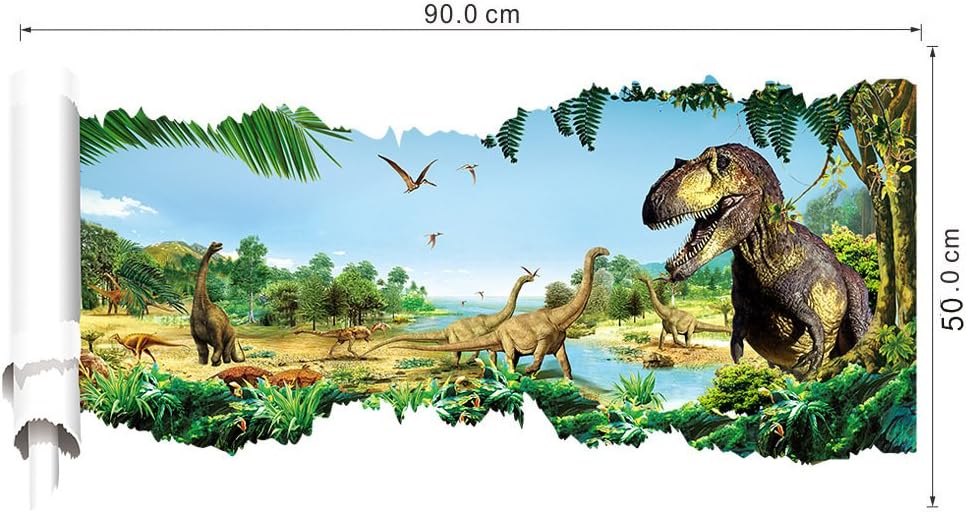 3D Removable Wall Mural for Home Decor - The World of Dinosaur 2 - Image 3