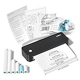JADENS Portable Thermal Printer with 6 Rolls of