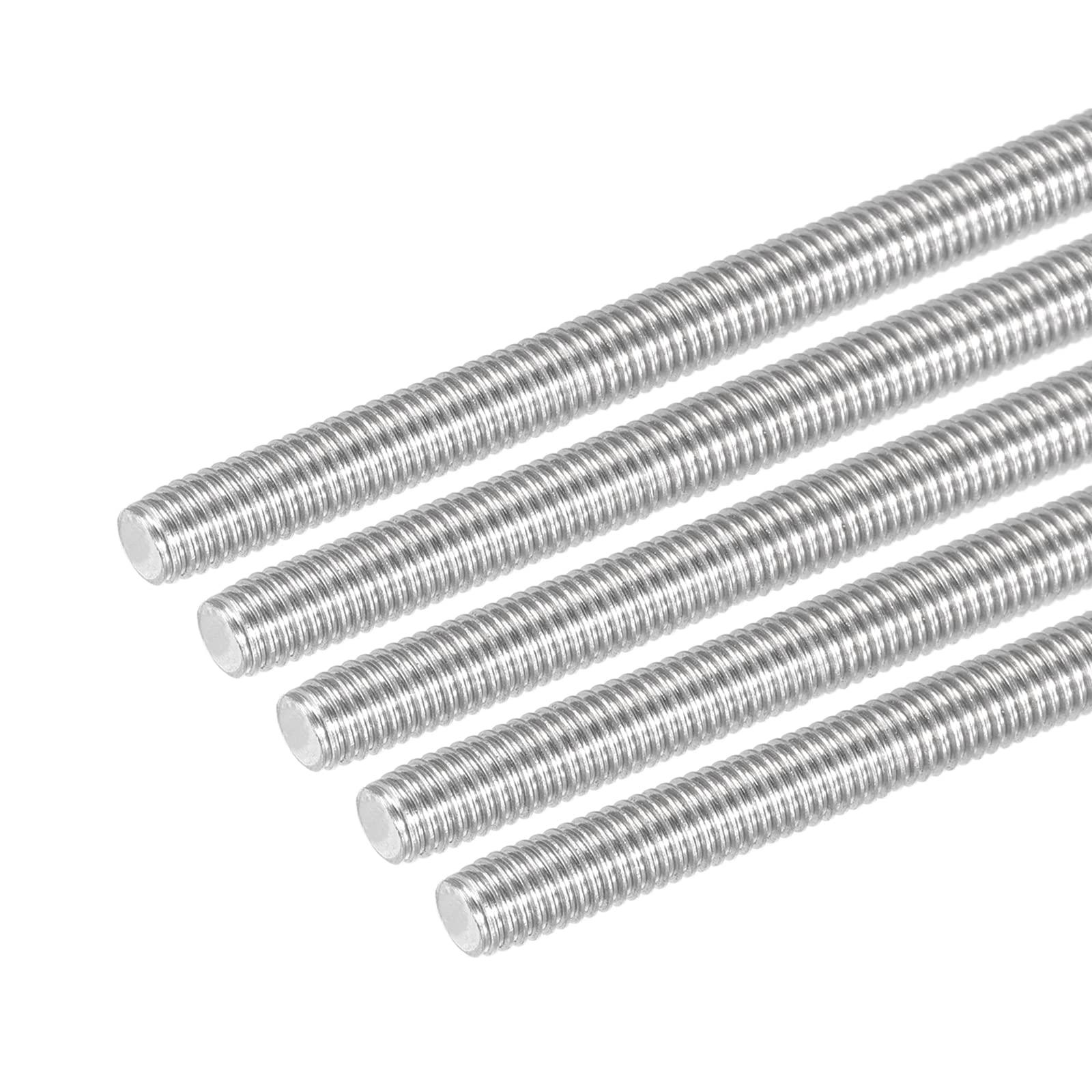DMiotech 5 Pack M5x130mm Fully Threaded Rod 304 Stainless Steel Right Hand Threads Rod Bar Studs Clamps and U-Bolts