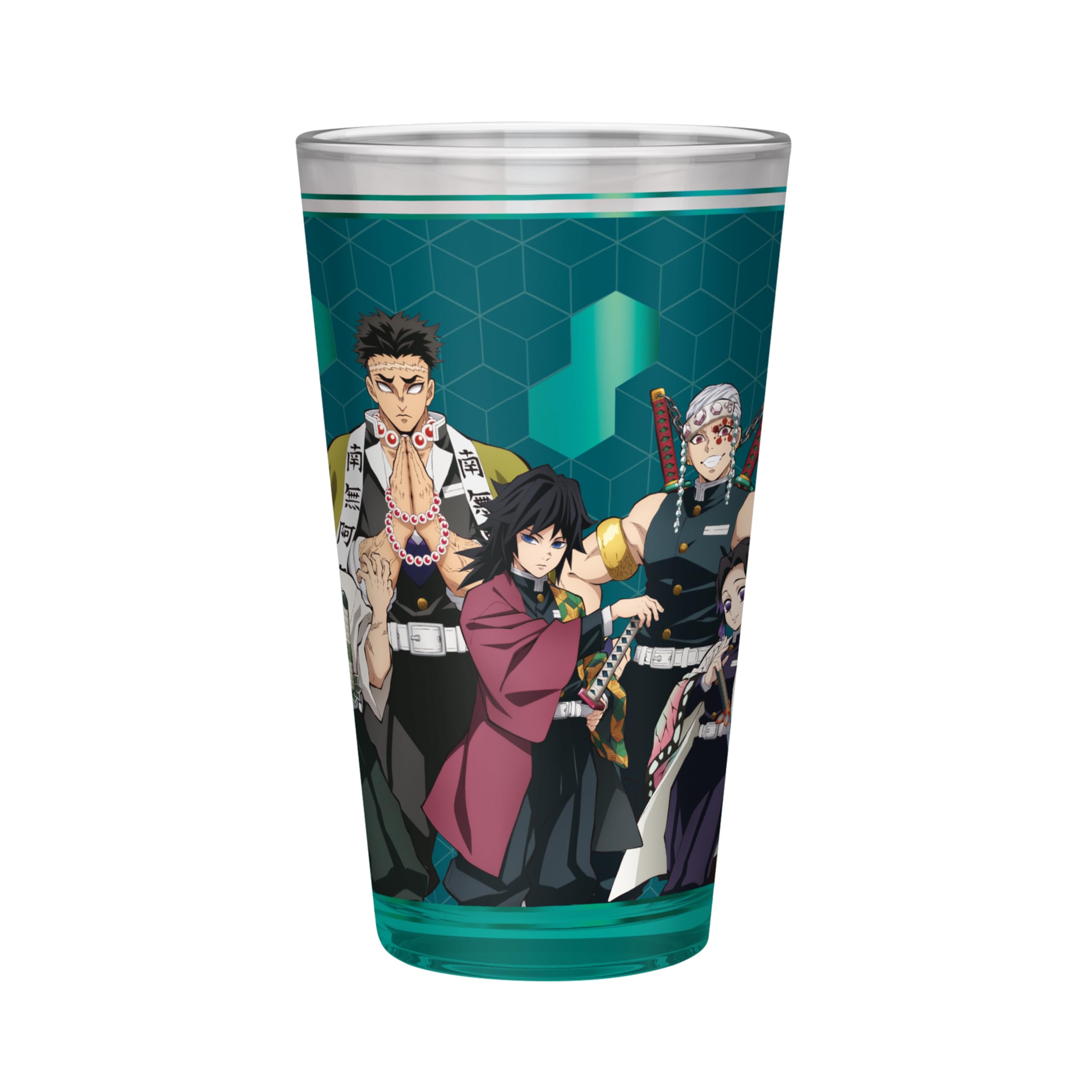 ABYSTYLE Demon Slayer Kimetsu No Yaiba XXL Glass, 16Fl Oz Printed Glass - Anime Demon Slayer Merchandise, Anime Cups for Fans and Collectors Drinkware Home & Kitchen Merch