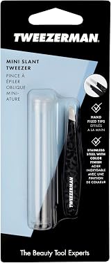 Tweezerman Black Leopard Mini Slant Tweezer Professional Stainless Steel view 5