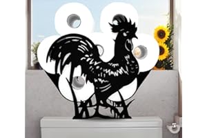 EUIROET Rooster Animal Toilet Paper Holder Stand,Metal Bathroom Toilet Paper Storage,Funny Mouse Art Decoration Toilet Paper Storage,Free Standing Bathroom Toilet Paper Organizer Hold Extra 8 Roll