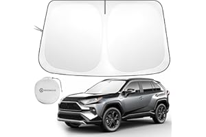 SHINEHOME 2025 Upgrade Front Windshield Sun Shade Foldable RAV4 Sunshade for 2019-2025 RAV4 RAV-4 SUV Crossover, TRD Off-Road, LE XLE Premium Limited Front Window Sunshade Accessories