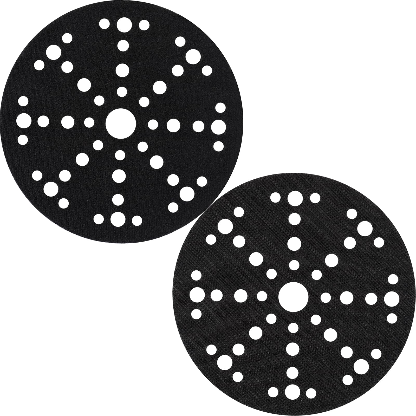 Shineboc Professional 2 pcs Pad Savers 49 Holes for Sander Replacement Cushion Pad Impact-Resistant Noise Reduction Protection Polisher for Hook & Loop Random Orbital (150mm)