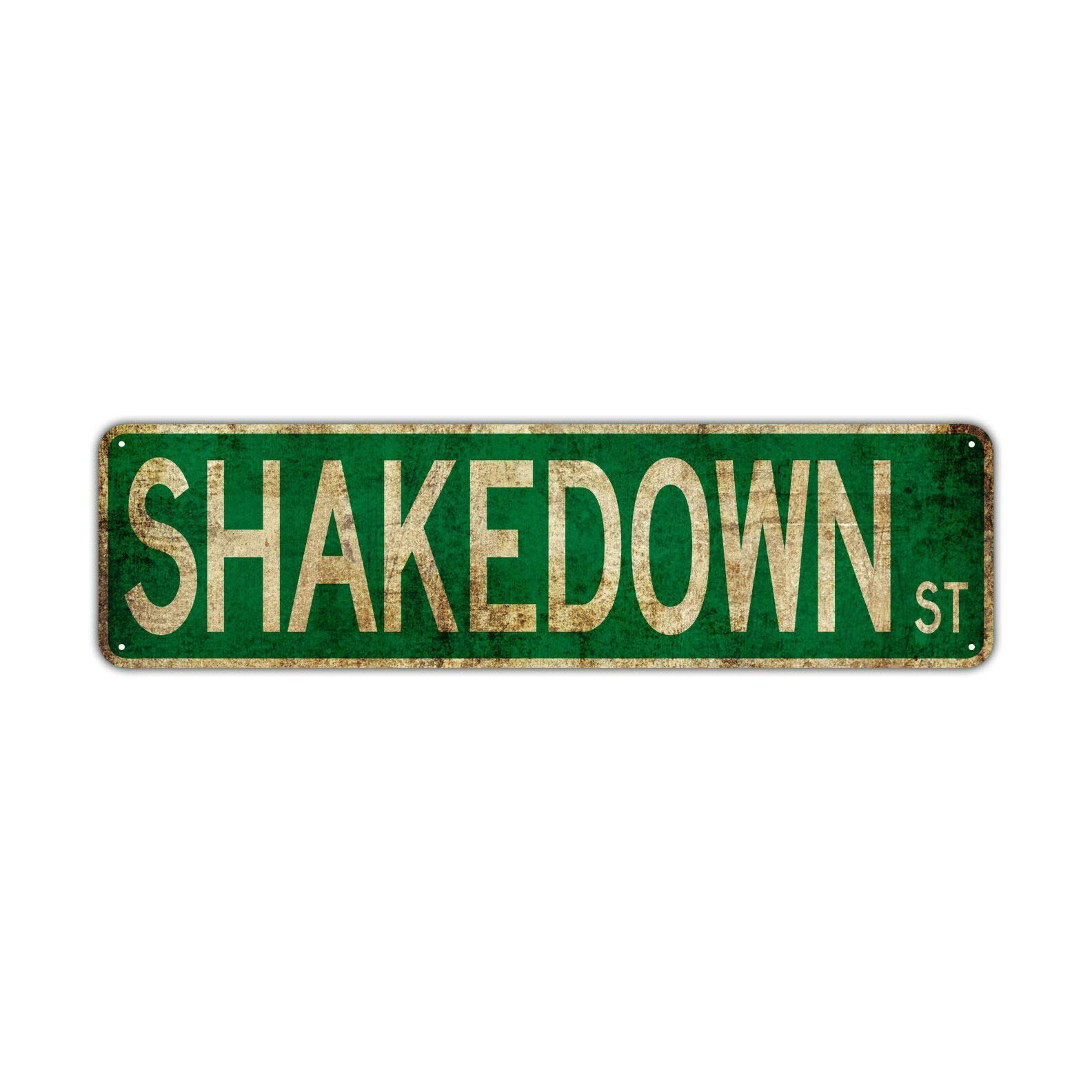 Metal Tin Sign Shakedown St Street Signs Outdoor Road Signs 16X4Inch