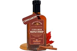 Lincoln County Reserve Cinnamon Maple Syrup, Made in USA with Real Cinnamon Stick, Amber Rich Grade A Maple Syrup, American Made Real Maple Syrup for French Toast, Pancakes, Oatmeal and More