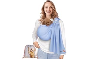 SENIOR BUDDAY Dog Sling Carrier,Soft Carry Slings Front Pack for Small Puppies/Cats Under 15lbs,Adjustable Wrap,Anti Pet Anxiety,Easy Use,Hands Free