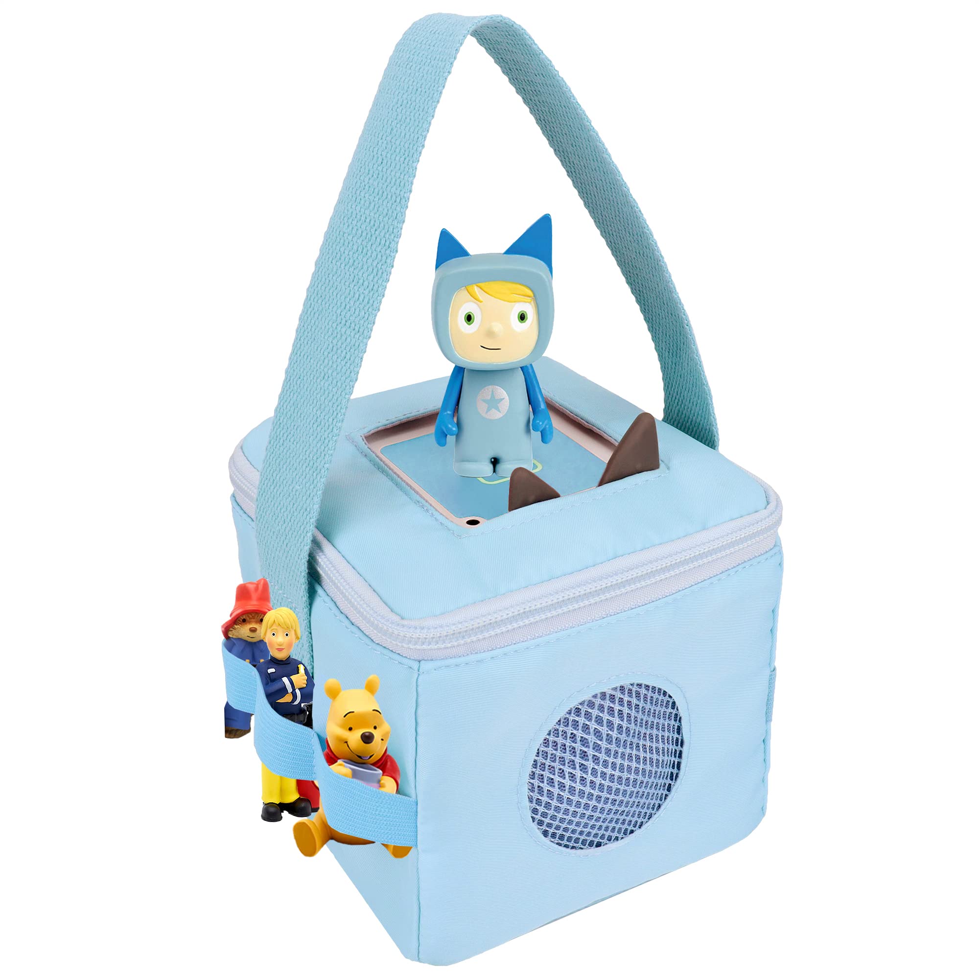 Annmore Storage Carry Bag for Toniebox, Character Figures and Charger, with Portable Handle (Blue) — image 1