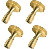 DiCUNO Lamp Turn ON/Off Switch Knobs Replacement, Vintage Brass, 4-Pack | Lamp Knob Replacement Vintage Style, Metal Lamp Switch Knob for Universal Light Socket, Standard Size