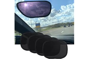 2WIN2BUY Miniature Static Cling Car Window Shades, Removable Tint for Car Windows Covers Blocks Sun Glare Patch Sun Screen Car Sun Shade for Side Window Baby, Driver Window Sun Shade, Glare Visor 4 Pack