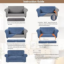 WEERRW Velvet Couch Covers for 2 Cushion Couch Sofa